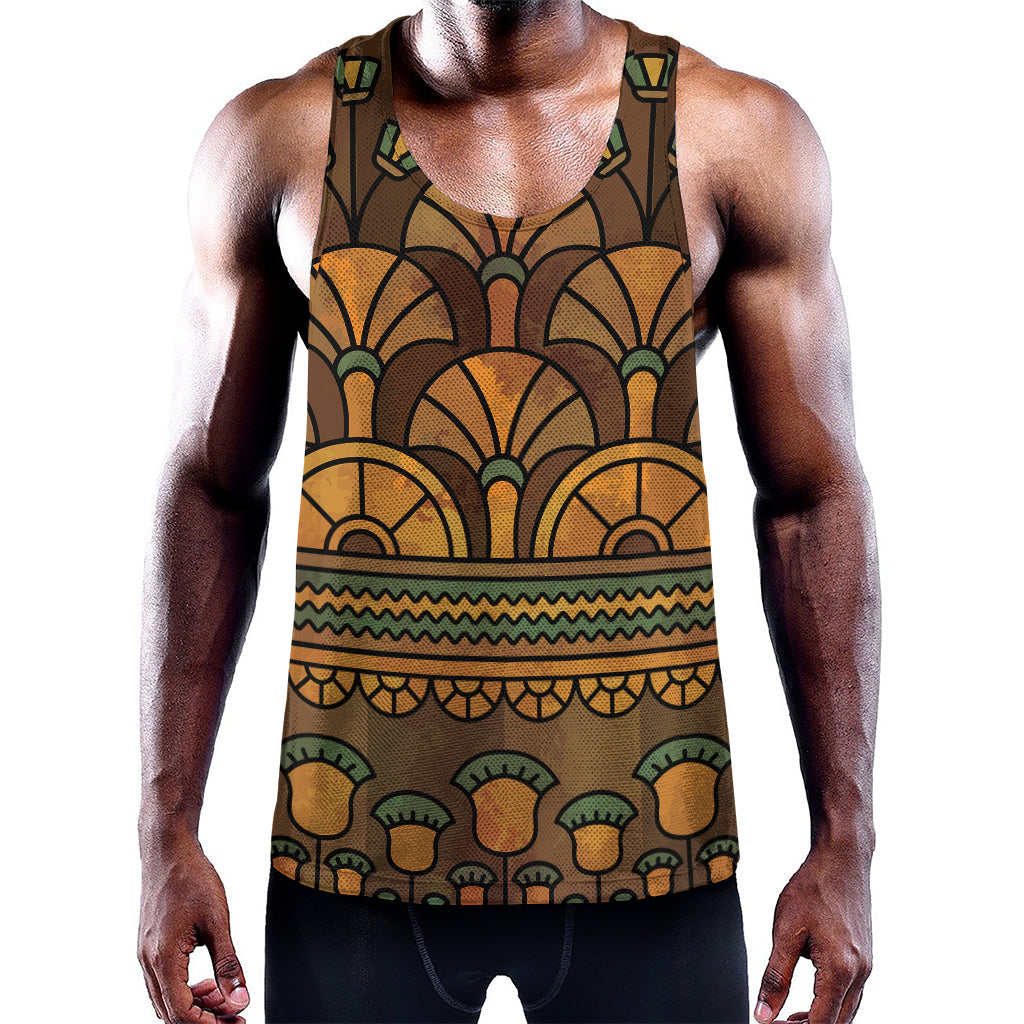 Egyptian Ethnic Pattern Print Training Tank Top