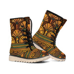 Egyptian Ethnic Pattern Print Winter Boots