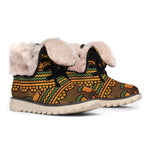 Egyptian Ethnic Pattern Print Winter Boots