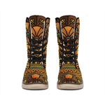 Egyptian Ethnic Pattern Print Winter Boots