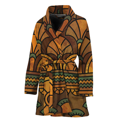 Egyptian Ethnic Pattern Print Women's Bathrobe