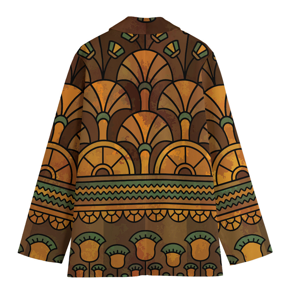 Egyptian Ethnic Pattern Print Women's Blazer