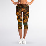 Egyptian Ethnic Pattern Print Women's Capri Leggings