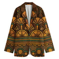 Egyptian Ethnic Pattern Print Women's Cotton Blazer