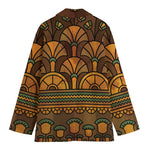 Egyptian Ethnic Pattern Print Women's Cotton Blazer