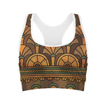 Egyptian Ethnic Pattern Print Women's Sports Bra