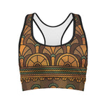 Egyptian Ethnic Pattern Print Women's Sports Bra