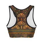 Egyptian Ethnic Pattern Print Women's Sports Bra