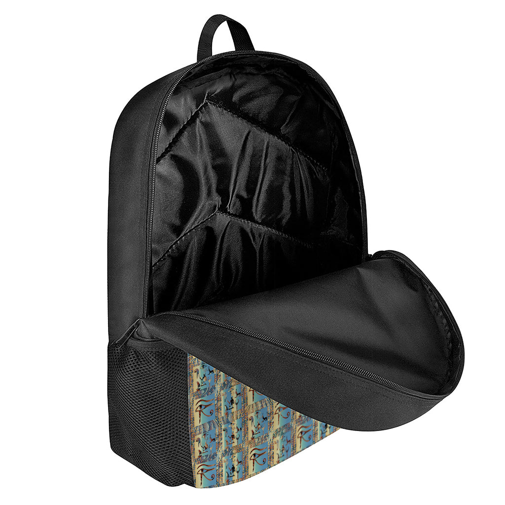 Egyptian Eye Of Horus Pattern Print 17 Inch Backpack