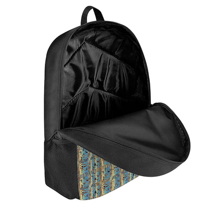 Egyptian Eye Of Horus Pattern Print 17 Inch Backpack