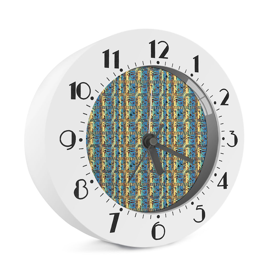 Egyptian Eye Of Horus Pattern Print Alarm Clock