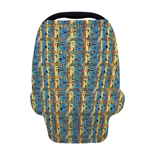 Egyptian Eye Of Horus Pattern Print Baby Seat Cover