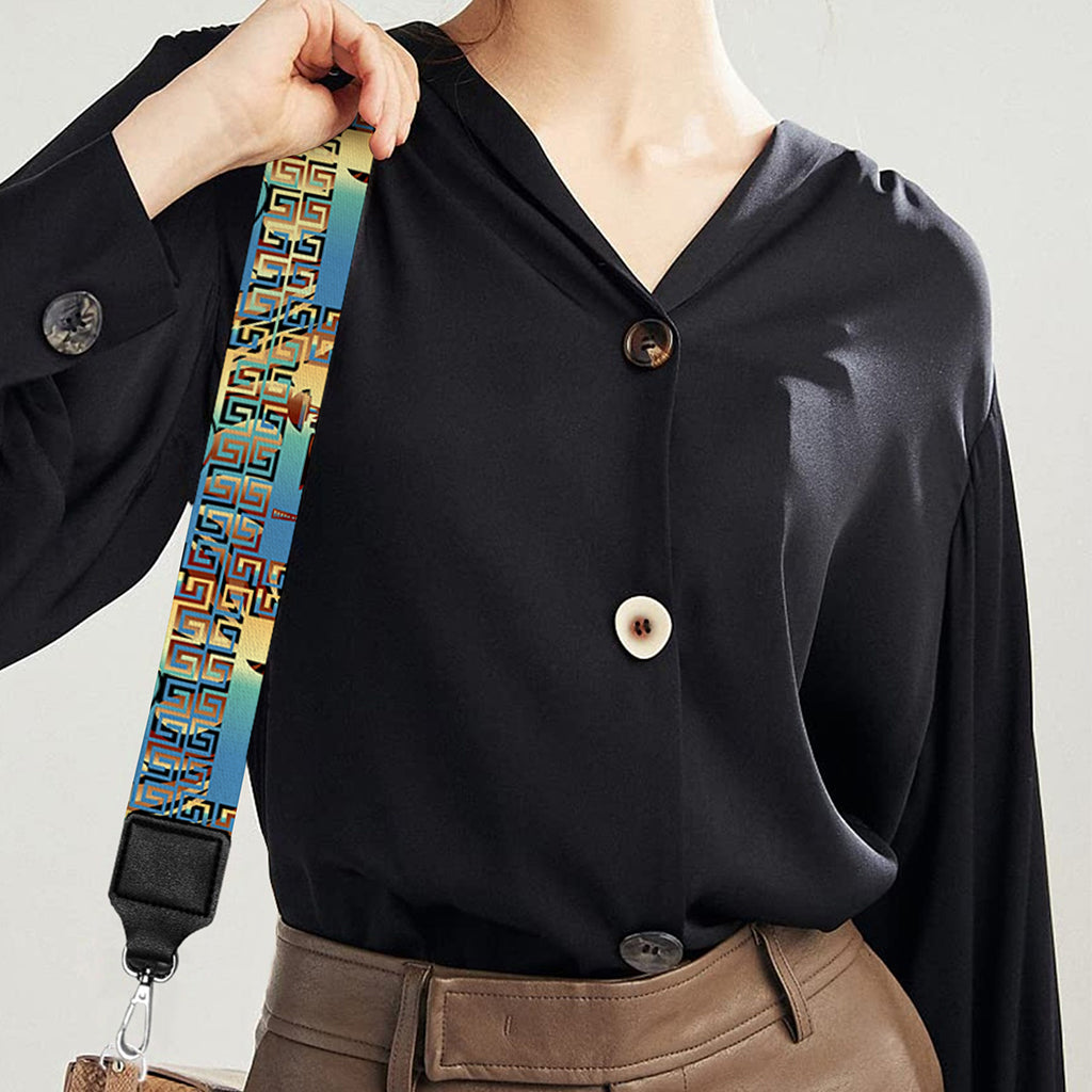 Egyptian Eye Of Horus Pattern Print Bag Strap