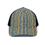 Egyptian Eye Of Horus Pattern Print Black Mesh Trucker Cap