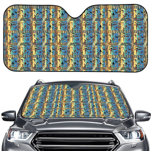 Egyptian Eye Of Horus Pattern Print Car Windshield Sun Shade