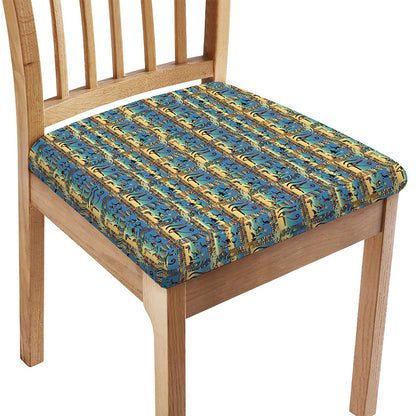 Egyptian Eye Of Horus Pattern Print Chair Cushion Cover