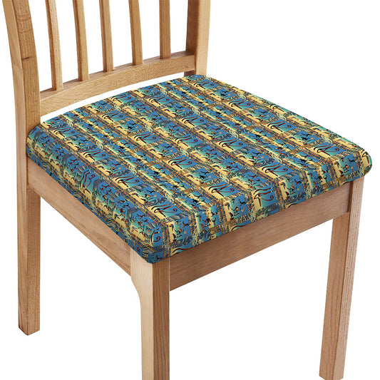 Egyptian Eye Of Horus Pattern Print Chair Cushion Cover