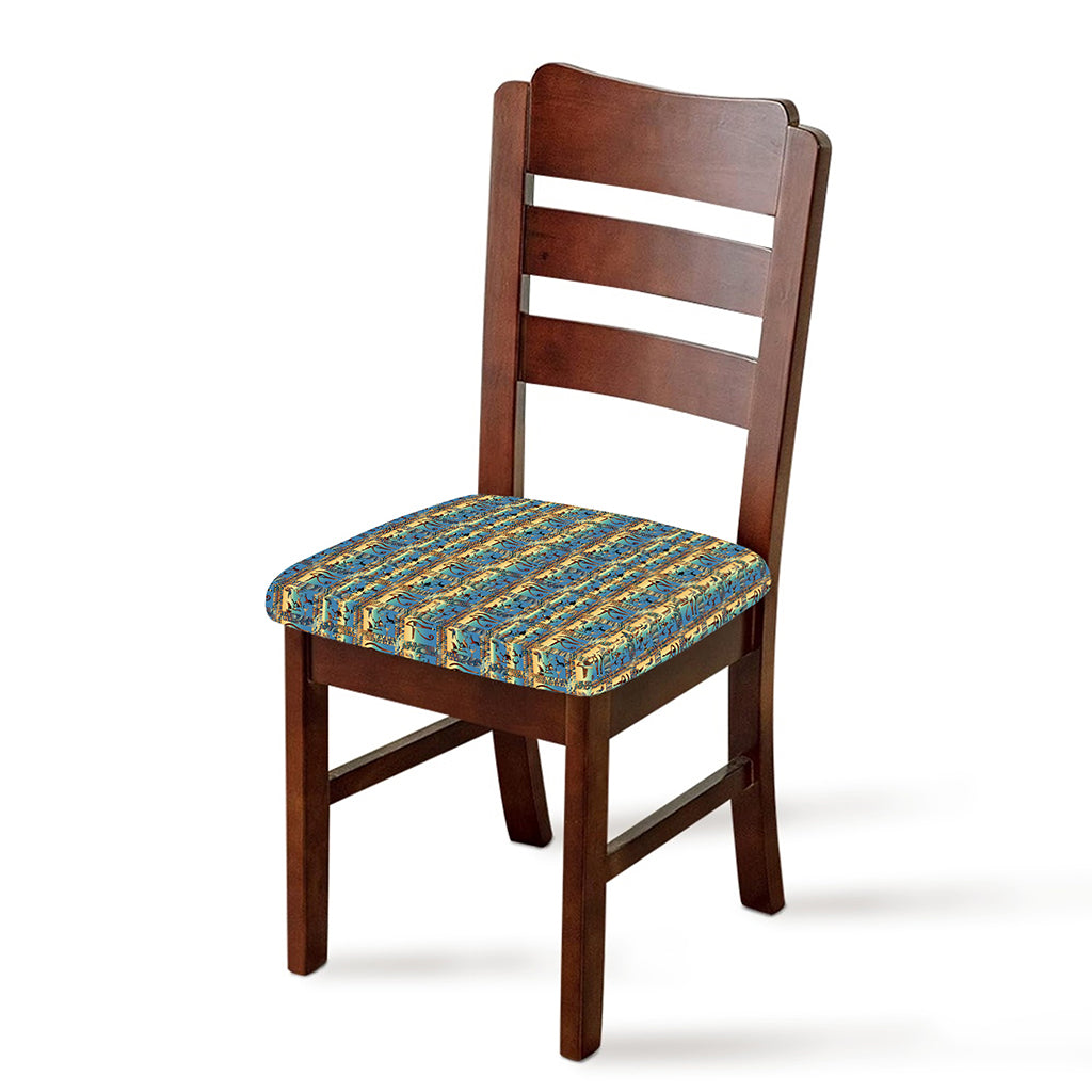 Egyptian Eye Of Horus Pattern Print Chair Cushion Cover
