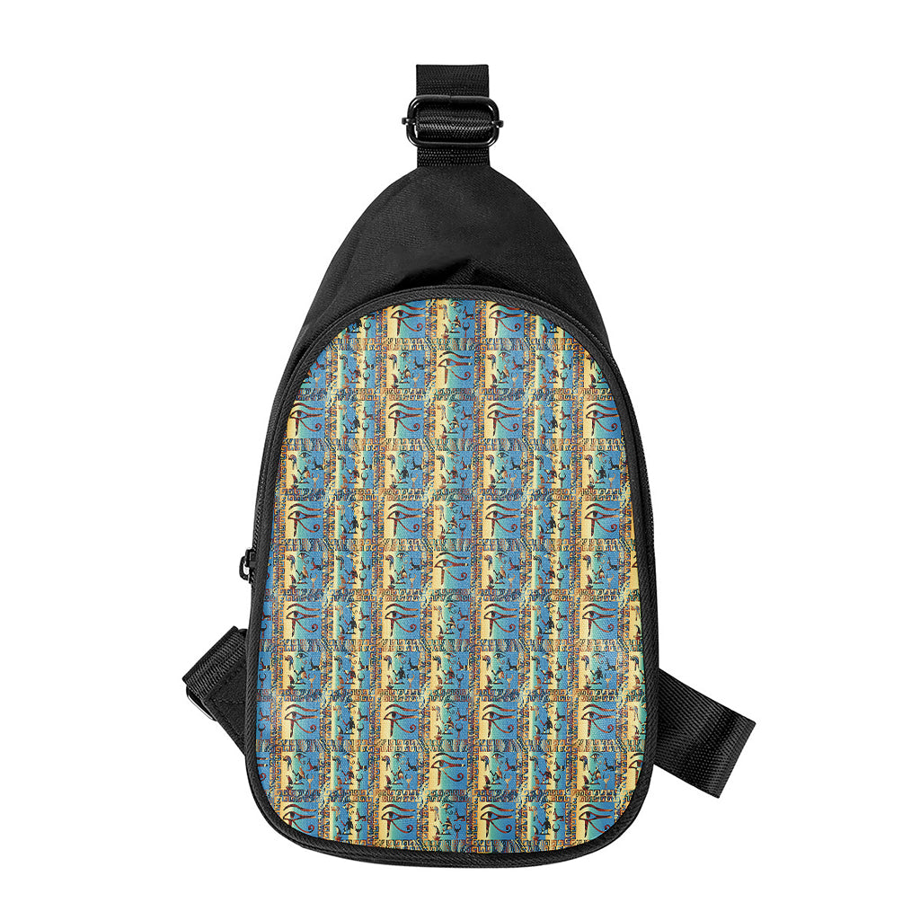 Egyptian Eye Of Horus Pattern Print Chest Bag
