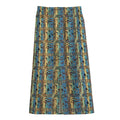 Egyptian Eye Of Horus Pattern Print Cotton Front Slit Maxi Skirt