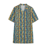 Egyptian Eye Of Horus Pattern Print Cotton Hawaiian Shirt