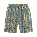 Egyptian Eye Of Horus Pattern Print Cotton Shorts