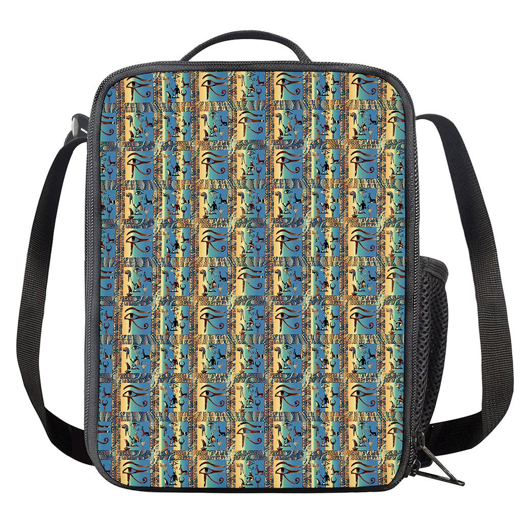 Egyptian Eye Of Horus Pattern Print Crossbody Lunch Bag
