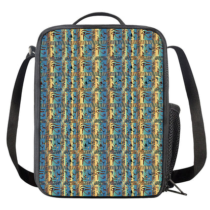 Egyptian Eye Of Horus Pattern Print Crossbody Lunch Bag