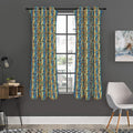 Egyptian Eye Of Horus Pattern Print Grommet Curtain Panels
