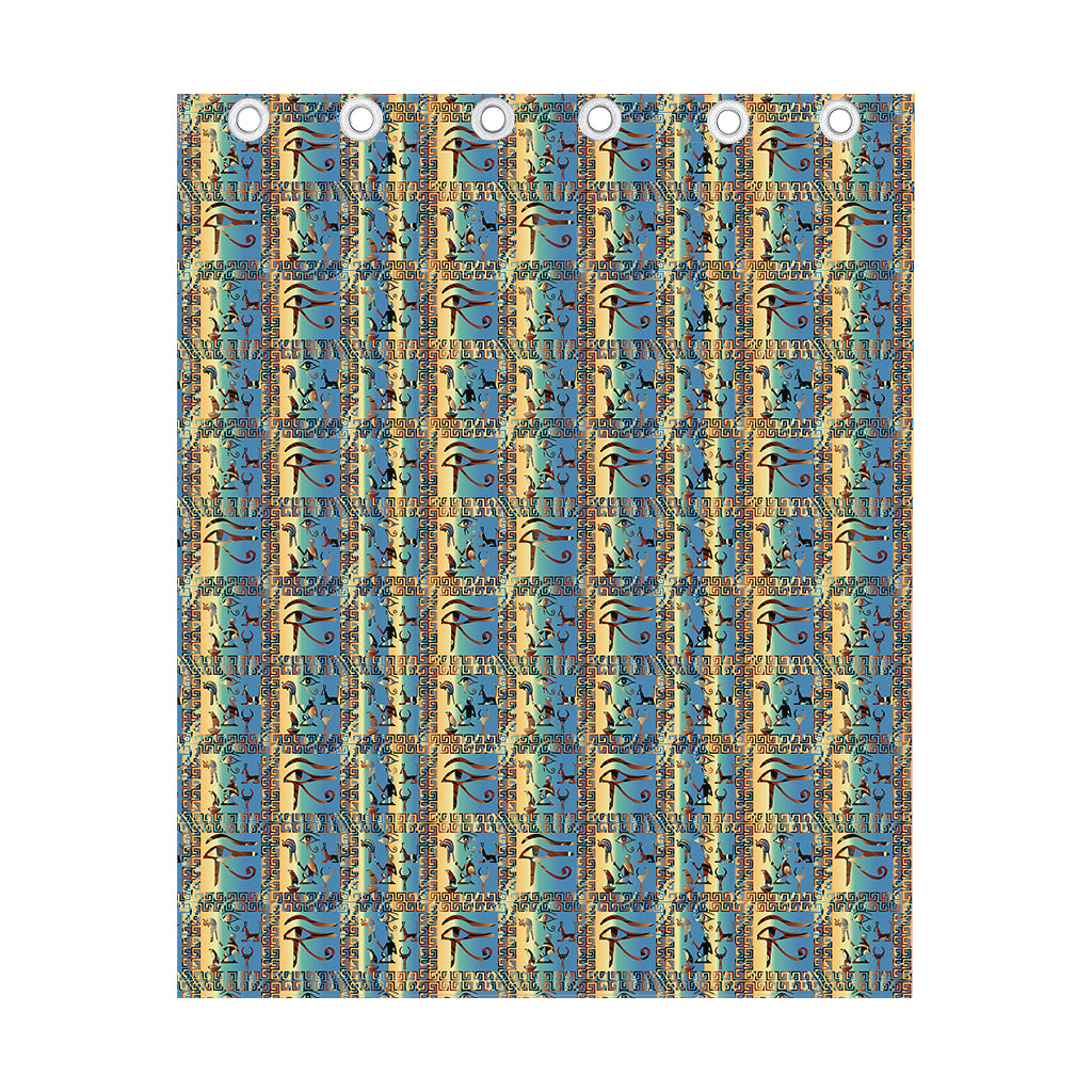 Egyptian Eye Of Horus Pattern Print Curtain
