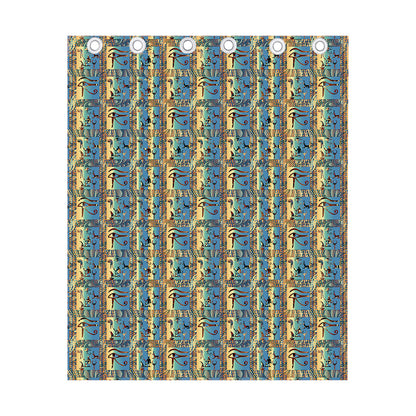 Egyptian Eye Of Horus Pattern Print Curtain