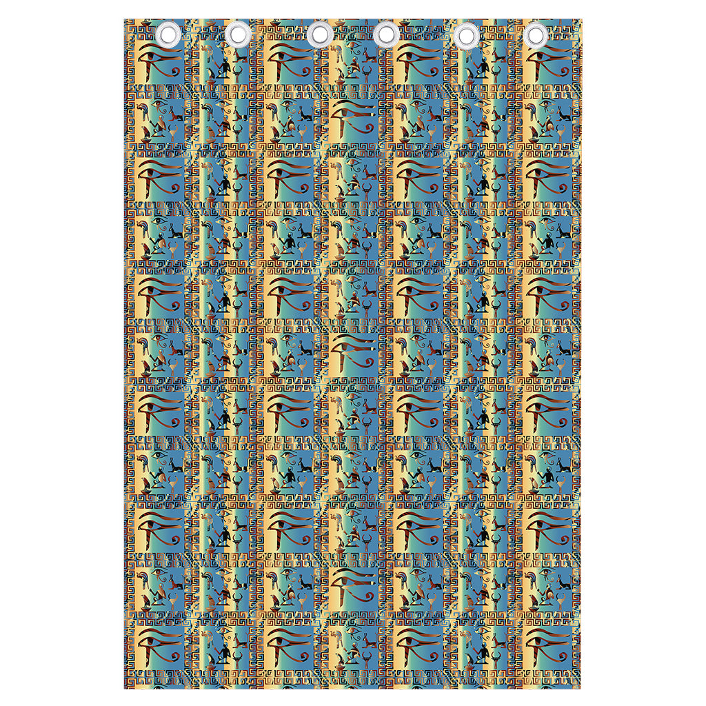 Egyptian Eye Of Horus Pattern Print Curtain