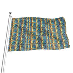 Egyptian Eye Of Horus Pattern Print Flag