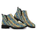 Egyptian Eye Of Horus Pattern Print Flat Ankle Boots