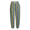 Egyptian Eye Of Horus Pattern Print Fleece Lined Knit Pants