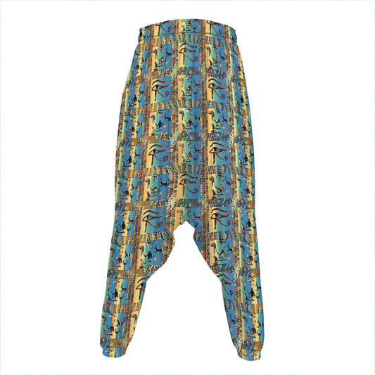 Egyptian Eye Of Horus Pattern Print Hammer Pants