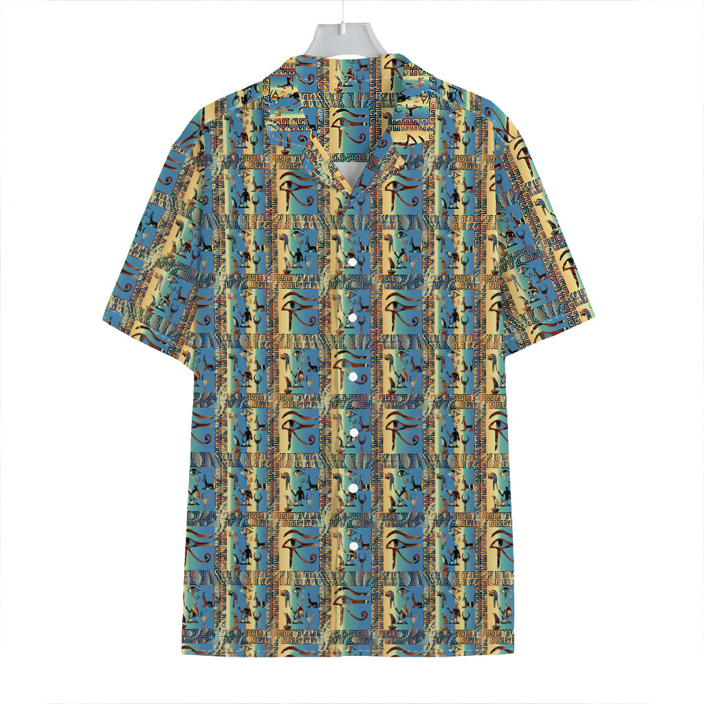 Egyptian Eye Of Horus Pattern Print Hawaiian Shirt