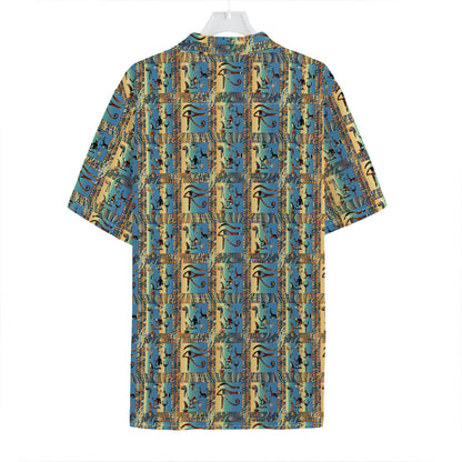 Egyptian Eye Of Horus Pattern Print Hawaiian Shirt