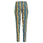 Egyptian Eye Of Horus Pattern Print High-Waisted Pocket Leggings