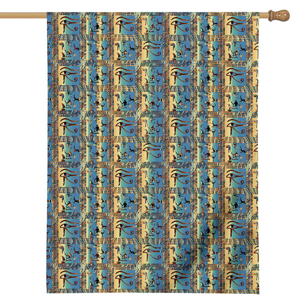 Egyptian Eye Of Horus Pattern Print House Flag