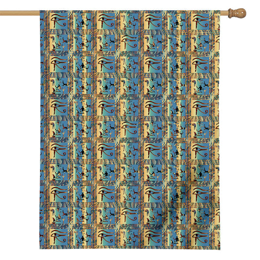 Egyptian Eye Of Horus Pattern Print House Flag