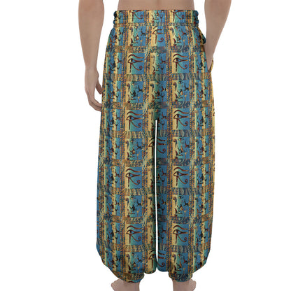 Egyptian Eye Of Horus Pattern Print Lantern Pants