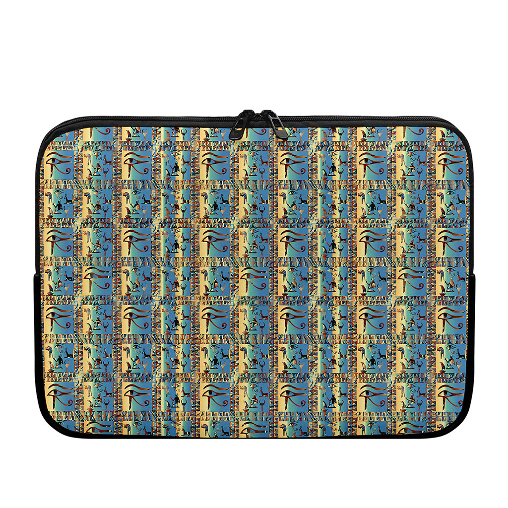 Egyptian Eye Of Horus Pattern Print Laptop Sleeve