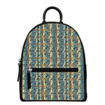 Egyptian Eye Of Horus Pattern Print Leather Backpack