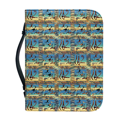 Egyptian Eye Of Horus Pattern Print Leather Bible Cover