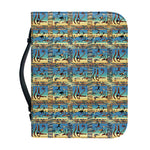 Egyptian Eye Of Horus Pattern Print Leather Bible Cover