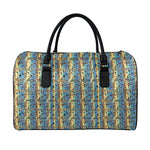 Egyptian Eye Of Horus Pattern Print Leather Duffle Bag