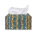 Egyptian Eye Of Horus Pattern Print Leather Tissue Box Cover