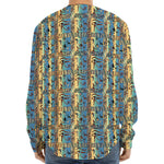 Egyptian Eye Of Horus Pattern Print Long Sleeve Baseball Jersey