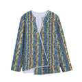 Egyptian Eye Of Horus Pattern Print Long Sleeve Short Coat